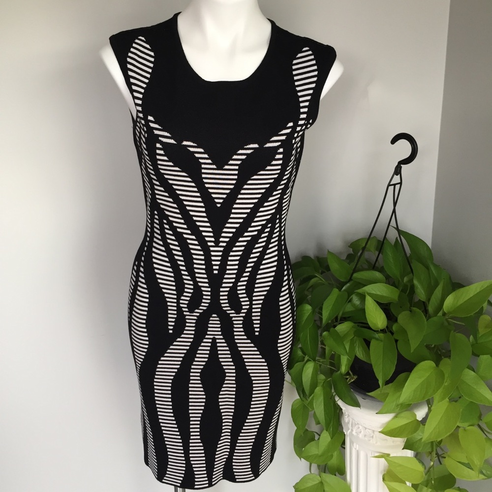 👗 CALVIN KLEIN • Black & White Dress 👗